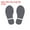 Dark Gray 8x3.3", variant on Unique Bargains Footprint Sticker Shoes Decal Sign for Class Decor Dark Gray 8x3.3"