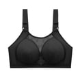 thumbnail image 3 of Ahuyic Womens Bra,Summer Plus Size Bra,Womens Lace Thin Style Ventilate Large Size Bra Without Steel Rim,Black,XXL, 3 of 5