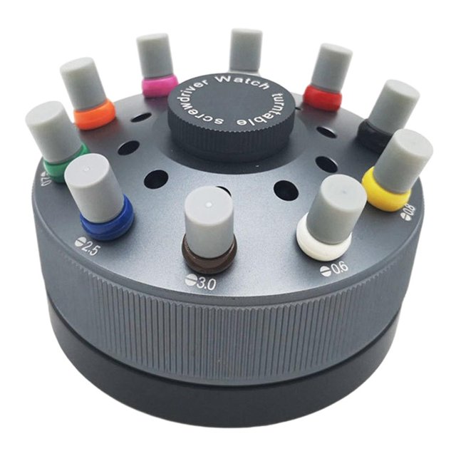 Juego de herramientas de reparación de accesorios de reloj gris Sunnimix Plato giratorio