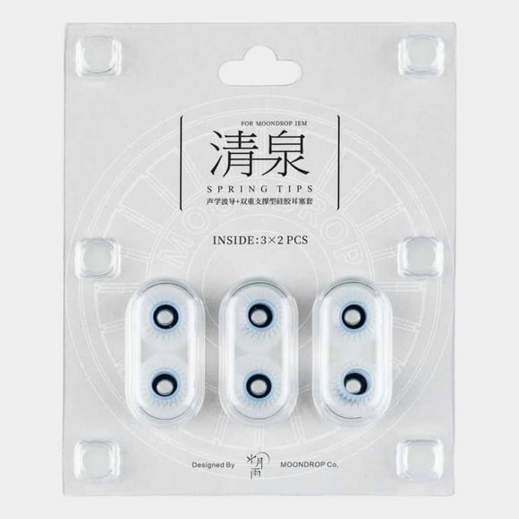 Auriculares Moondrop Spring Tips de silicona, 3 pares (L)