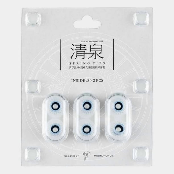 Auriculares Moondrop Spring Tips de silicona, 3 pares (L)