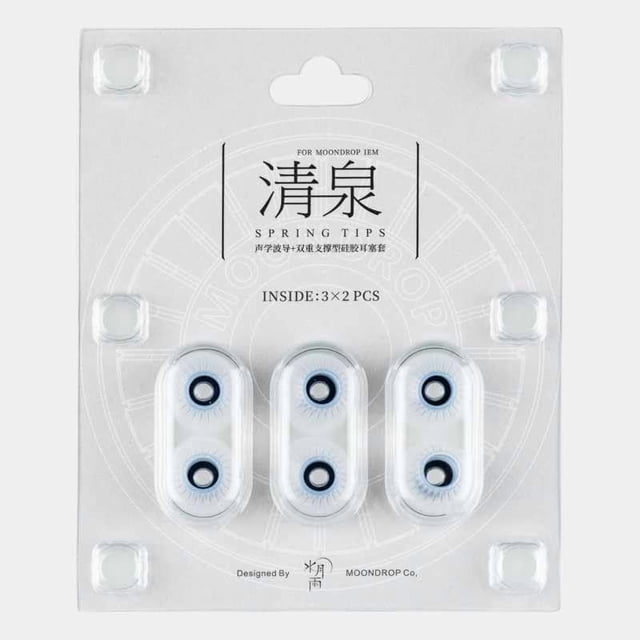 Auriculares Moondrop Spring Tips de silicona, 3 pares (L)