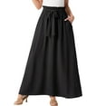 thumbnail image 3 of Cueply Skirts for Women Summer Long Maxi Skirt Elastic High Waist Tie Fashion Beach Dress with Pockets, 3 of 6