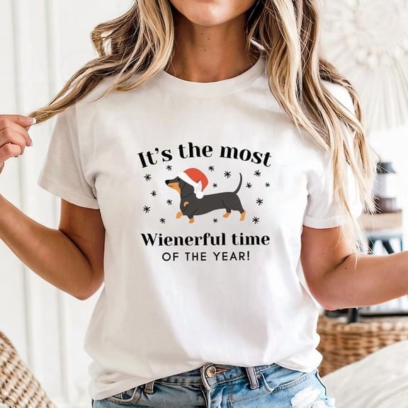 Weiner Dog Christmas Unisex T-shirt, Sizes S-5XL - Gategoo