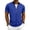 Blue, variant on Wrtxtat Men's Short Sleeve Jacket Zip-Up Coat Summer Golf Cycling Hiking Outerwear Baseball Batting Practice Jerseys Blue S