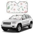 thumbnail image 3 of YFYANG Front Windshield Sun Shade, Flower Leaves Pattern Foldable Car Visor for Cars, Trucks, SUVs, Medium, 3 of 9