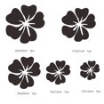 thumbnail image 5 of 5PCS Flower Mirror Flower Pattern Wall Sticker 3D Home Decoration Wall Art DIY Wall Stickers(Black), 5 of 5