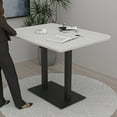 thumbnail image 2 of 60" Small Dou Bistro Height Table Double Base Bar Table, 2 of 7