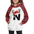 thumbnail image 5 of ITSAME Boys Girls Christmas Tops, with Pocket Xmas Graphic Plaid Long Sleeve Pullover Fashion Holiday Hoodie Red 9T, 5 of 5