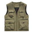 thumbnail image 1 of pstuiky Camisetas interiores de tirantes para hombre, Chaqueta de trabajo sin mangas con cuello y múltiples bolsillos para hombre Chaleco para hombre xxxxxxl, 1 of 3