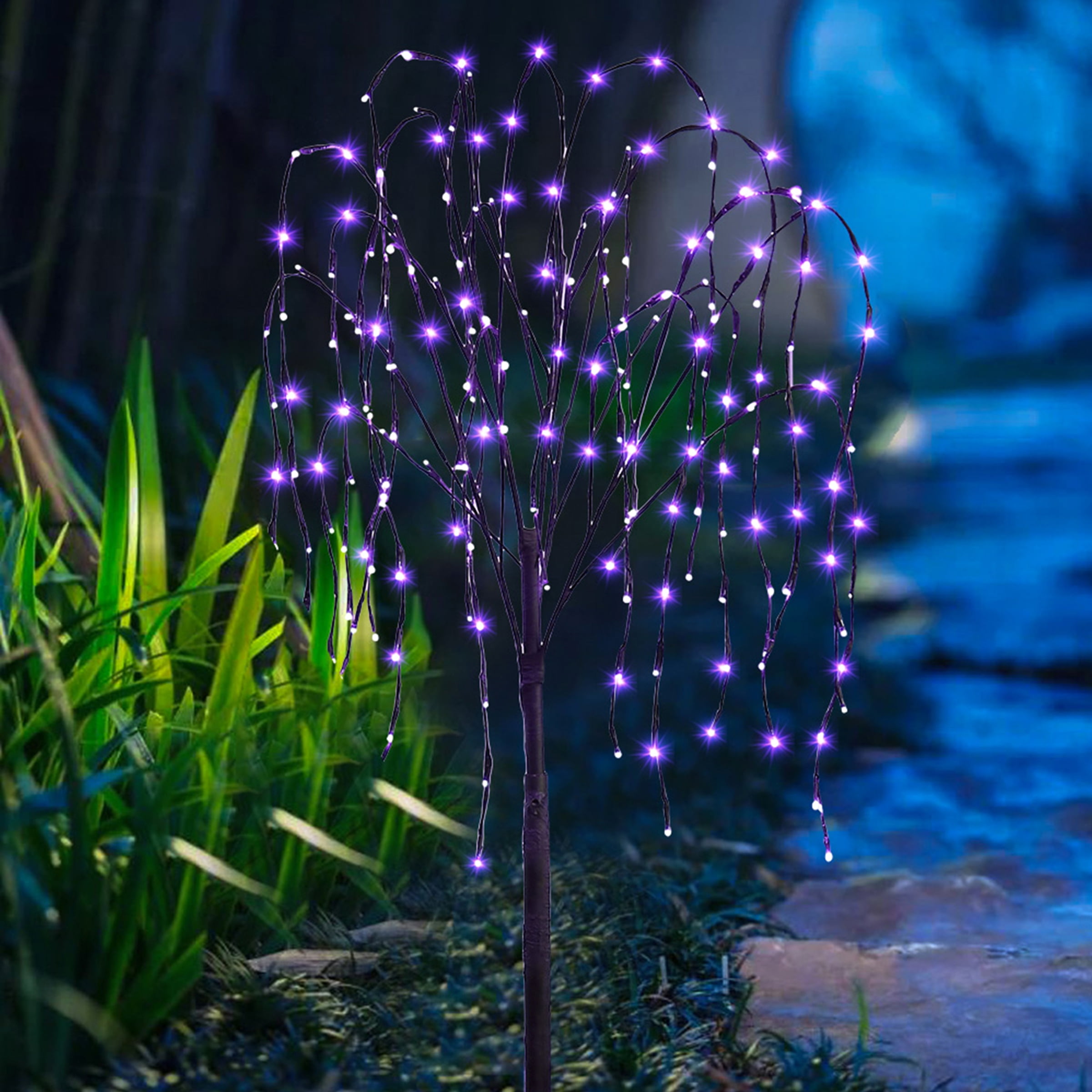 Fuchsun Led Solar Willow Tree 200 Waterproof Garden Tree for Home