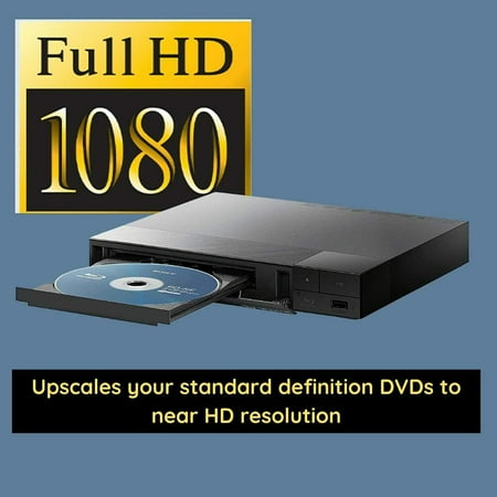 Sony - Streaming Blu-ray Disc player with Built-In Wi-Fi and HDMI cable - Black