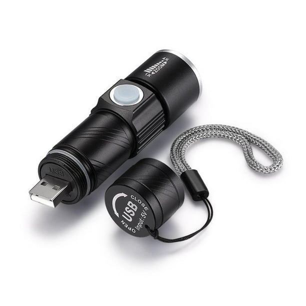 Yuarrent Linterna de aleación de aluminio portátil IPX6 resistente al agua alimentada por con para comprobar dinero al aire libre Iluminación novedosa Negro 365nm Yuarrent HA074228-03