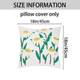 thumbnail image 5 of REGALWOVEN Pack of 2 Cotton Throw Pillow Cover Floral Cushion Covers for Couch Sofa Green Leaves 18" x 18", 5 of 6
