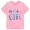thumbnail image 3 of SonxaHe Infant Girl T Shirt Crew Neck Letter Prints Short Sleeve T Shirt Kids Soft Comfy Breathable Basic Tops Pink,Sized 1-2, 3 of 3