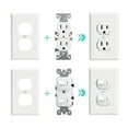 thumbnail image 3 of UCOMEN Duplex Receptacle Wall Plate, Standard Size 1 - Gang Electrical Outlet, 4.57” X 2.8”, White 10 Pack, 3 of 6