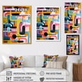 thumbnail image 4 of Designart "Midcentury Funny Collage Geometric Delight I" Geometric Canvas Wall Art - Modern Colorful Abstract Geometric Living Room Canvas Art, 4 of 6