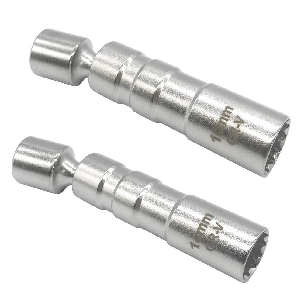 MATA 16mm And 21mm Flexible Spark Plug Wrench / 2 Flexible Eyes Sock Spark Plug T Wrench Car Motorcycle 8 Inch High Quality I.1483985586