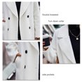 thumbnail image 3 of Women Winter Overcoat, Double Breasted Winter Coat Side Pockets Long Sleeves Pure Color  For Daily Life, 3 of 6