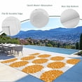 thumbnail image 3 of Orange Dahlia Outdoor Rug 3x5 Ft - Reversible Patio Rug Outdoor Camping Rugs, Farmhouse Abstract Gray Floral Flowers Washable Indoor Outdoor Area Rugs, Non-Slip Outdoor Carpet Runner for Deck/Porch, 3 of 8