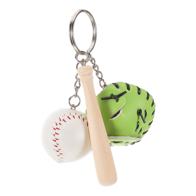 Miangastore Cute Bat Keychain Baseball Keychain Bulk Backpack Creative Baseball Keychain Baseball Sports Key Rings Keychain Accessories for Women