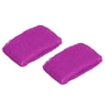 thumbnail image 1 of Unique Bargains Bracelets de Sport 8x5cm en Éponge Absorbante, Violet Rouge 2 Pack, 1 of 7