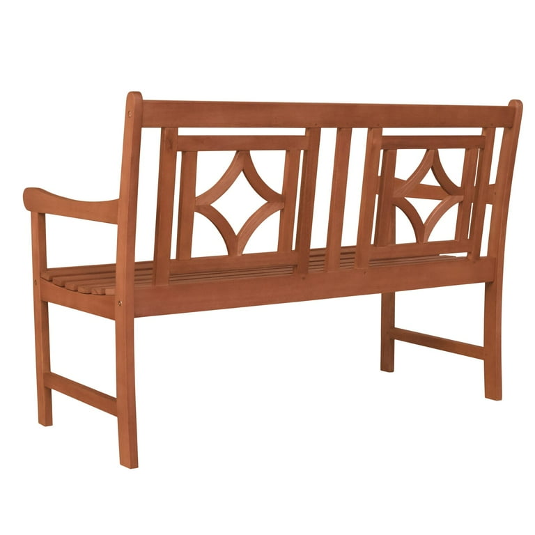 Amabel Patio Diamond Wooden Garden Bench 18 H x 46 W x