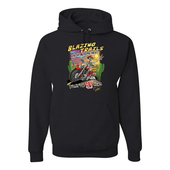 Wild Bobby Blazing Trails In The Blazing Heat Vintage Unisex Hoodie Sweatshirt, Black, Small