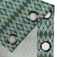 thumbnail image 5 of Ambesonne Geometric Grommet Curtain, Overlapping Diamond Shape, 50" x 63", Petrol Blue Olive Green, 5 of 6