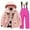 Hot Pink, variant on Children Ski Suit Multi Pocket Jacket And Pants Winter Windbroof Snowboarding Winter Warm Snow Suits Unisex Leisure Outwear