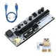 thumbnail image 2 of PCI-E 1X a 16X ADAPTADOR 4 CAPACITORES SÓLIDOS USB 3.0 PCI-Express Converter 6Pin 4Pin Power Power Dispositivo de minería Desktop PC Suministros Azul Dido Hogar, 2 of 6