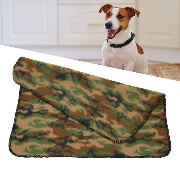 Dog Blanket Plush Dog Throws Double Sided Warm OD Green Portable High Elasticity for Outdoor for Travel for Pets for Cats 60x60cm