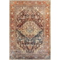 thumbnail image 5 of Livabliss Washable Rugs for Living Room, 5x7 Amelie Traditional Orange Area Rug, Bedroom Dining Room Home Decor Stain Resistant Carpet (5'3" x 7'3"), 5 of 9