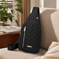 thumbnail image 5 of ROLKFUK Sling Bag for Women, Quilted Crossbody Chest Bag, Multi Pocket Oxford Shoulder Bag, 5 of 5