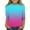 Blue, variant on ZACPNCV Kids Three-Quarter Sleeve Shirts Gradient Crewneck Pullover Basic Tees Daily Tees Blouses Spring Summer Clothes Pink 4-5 Years