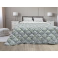 thumbnail image 1 of Spring Down Alternative Comforter, Birds and Floral Hearts Spreading Fresh Vibes, Microfiber Quilt for All Season, 5 Sizes, Pale Salmon Sky Blue, by Ambesonne, 1 of 3