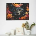 thumbnail image 6 of Balery Colorful Floral Black Dog Pattern Canvas Decorative Picture – 30x40in Premium Wall Art, Modern Canvas Print for Home Decor（Horizontal）, 6 of 6