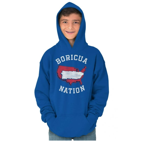 Puerto Rican Pride Boricua Se Levanta Youth Hoodie Boy Girl Teen Brisco Brands S