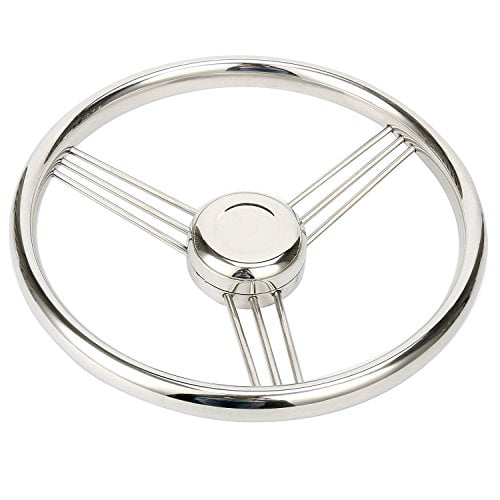 13.5 Inch 9 Spoke Stainless Boat Steering Wheel 10 Degree new style US Ship