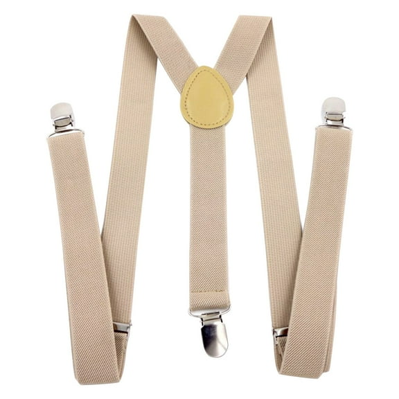 Retaining Clip, Furenl Men's Suspenders Adjustable Elastic Y-Shaped Back Suspenders Strong Clip, 1* Strap