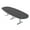 Asian Night w/Silver Base no Electric, variant on 10 Person Modular Boval Conference Room Table Metal T-Bases w/Electric