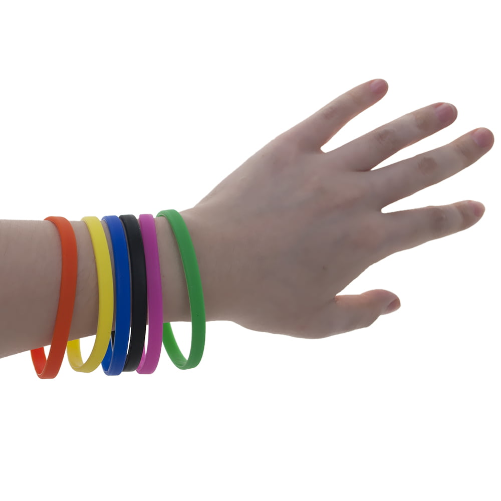 Kesheng 1pc Colored Wristbands Perimeter 8 Inch Silicone Wristbands for Adults, 