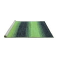 thumbnail image 2 of Ahgly Company Machine Washable Indoor Square Abstract Turquoise Blue Modern Area Rugs, 8' Square, 2 of 4