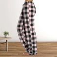 thumbnail image 2 of Mepaouo Women Pajama Pants Warm Plaid Lounge Pj Bottoms Drawstring Wide Leg Sleepwear Sizes S-3X, 2 of 7