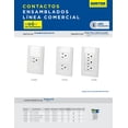 thumbnail image 2 of Placa Contacto Doble SURTEK Blanco 1/3 Para Pared 120~250 V 15A P427B, 2 of 2