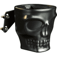 thumbnail image 2 of Kruzer Kaddy Cup Holder Skull Flat Black Perch Mount Brake-Clutch Motorcycle, 2 of 10