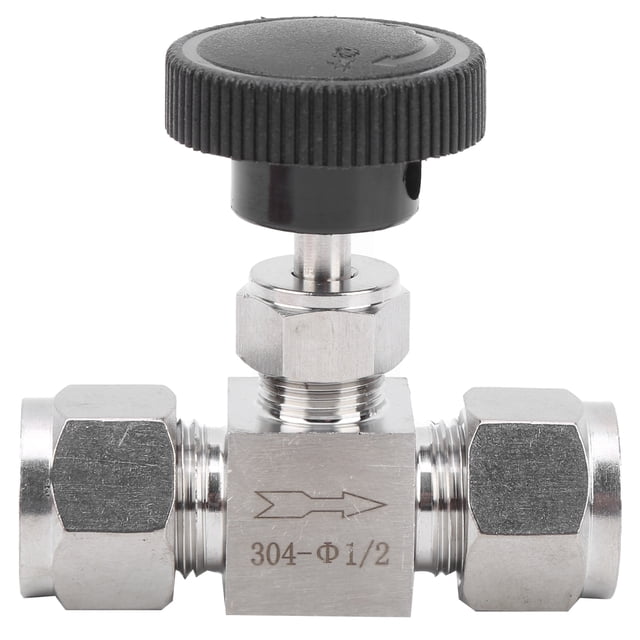 Válvula De Aguja De Alta Presión, Válvula De Aguja De Acero Inoxidable 304 Estable Y Práctica, Alta Presión Para Una Conexión Fuerte Agua Gas Líquido Instalación Repetible YLSHRF Ф1/2