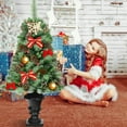 thumbnail image 5 of Costway 4 ft Christmas Entrance Tree with Pine Cones Red Berries and Glitter Branches, 5 of 9