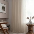 thumbnail image 6 of Boho Windows Sheer Curtains Crochet Lace Curtains with Tassels Window Curtains Panel for Living Room Bedroom, 6 of 6