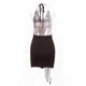 thumbnail image 5 of Vestido Amoldeado Al Cuerpo 4532A Y2K Vestido de cuello halter sin espalda con correa con volantes y cuello oscilante Cgtredaw para Mujer Marrón T S, 5 of 9